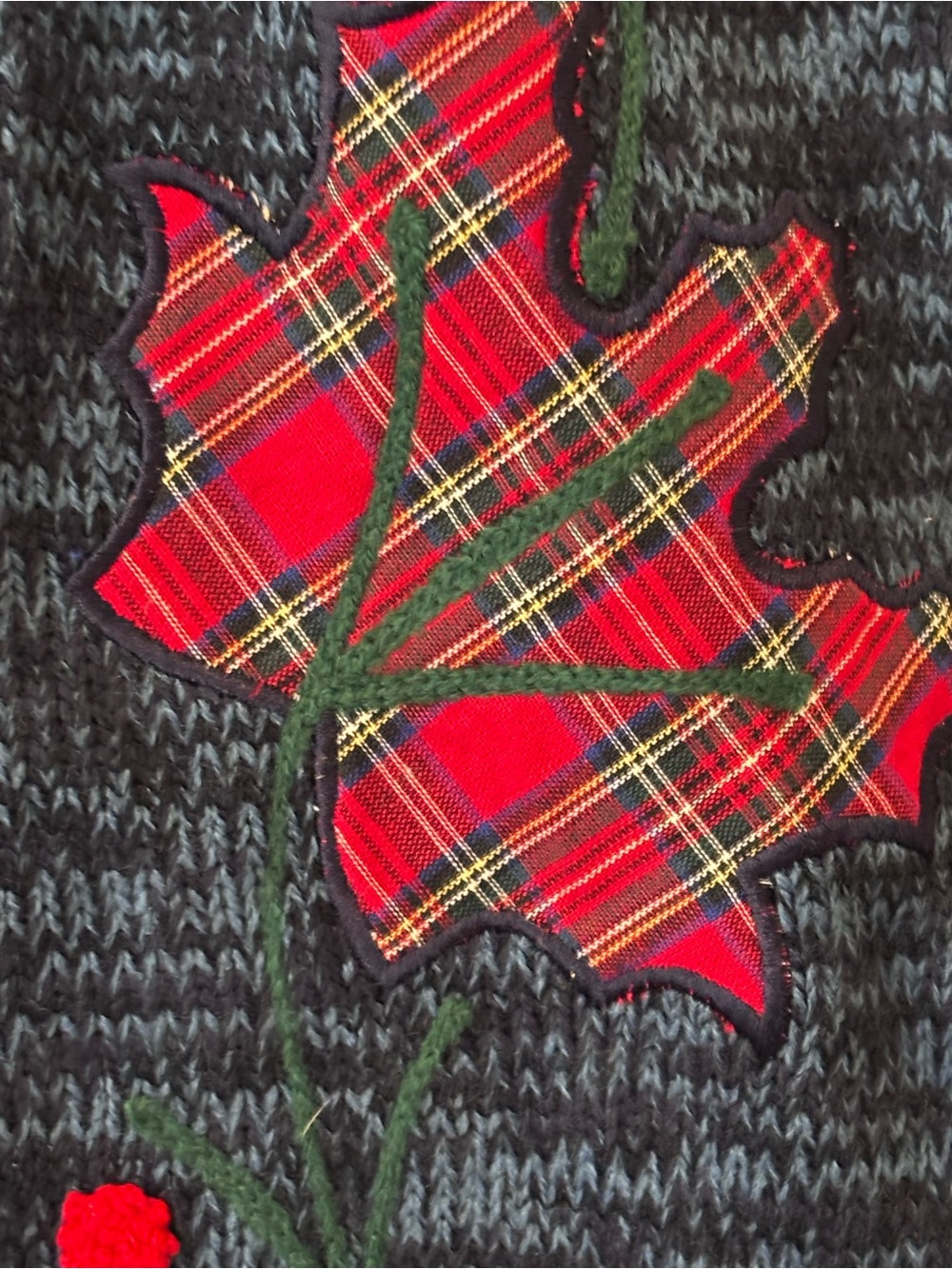 Vintage Cricket Lane Plaid Leaf Fall Sweater Vest - Picture 4 of 7